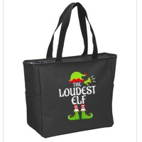 Loudest Elf Matching Family Group Christmas Party Xmas Funny Zip Tote Bag