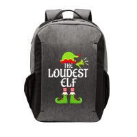 Loudest Elf Matching Family Group Christmas Party Xmas Funny Vector Backpack