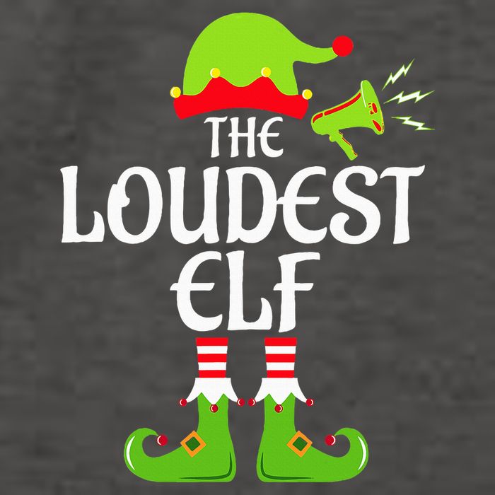 Loudest Elf Matching Family Group Christmas Party Xmas Funny Vector Backpack