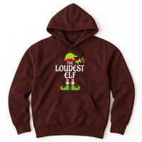 Loudest Elf Matching Family Group Christmas Party Xmas Funny Hoodie