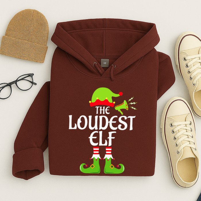 Loudest Elf Matching Family Group Christmas Party Xmas Funny Hoodie