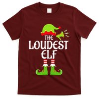 Loudest Elf Matching Family Group Christmas Party Xmas Funny T-Shirt
