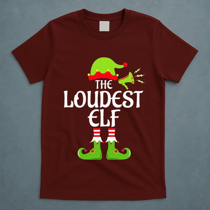 Loudest Elf Matching Family Group Christmas Party Xmas Funny T-Shirt