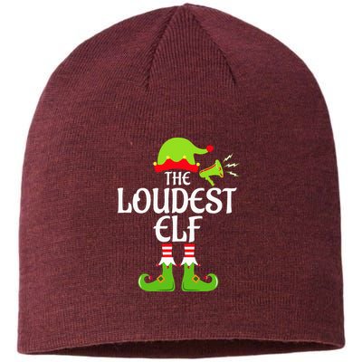 Loudest Elf Matching Family Group Christmas Party Xmas Funny Sustainable Beanie