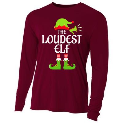 Loudest Elf Matching Family Group Christmas Party Xmas Funny Cooling Performance Long Sleeve Crew