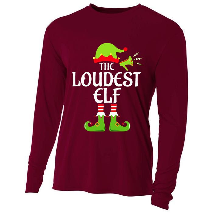 Loudest Elf Matching Family Group Christmas Party Xmas Funny Cooling Performance Long Sleeve Crew