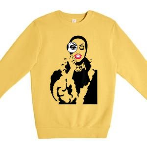 Little Edie Monsoon Drag Queen Race Graphic Premium Crewneck Sweatshirt