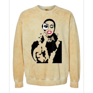 Little Edie Monsoon Drag Queen Race Graphic Colorblast Crewneck Sweatshirt