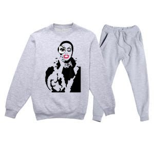 Little Edie Monsoon Drag Queen Race Graphic Premium Crewneck Sweatsuit Set