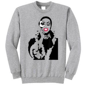 Little Edie Monsoon Drag Queen Race Graphic Tall Sweatshirt