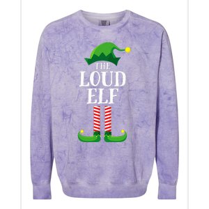 Loud Elf Matching Family Group Christmas Party Pyjamas Colorblast Crewneck Sweatshirt