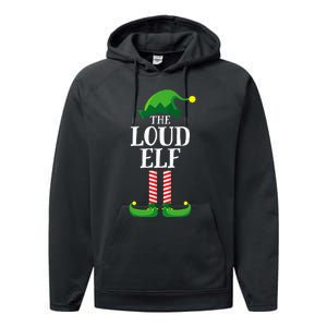 Loud Elf Matching Family Group Christmas Party Pyjamas Performance Fleece Hoodie