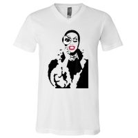 Little Edie Monsoon Drag Queen Race V-Neck T-Shirt