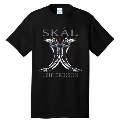 Leif Erikson Mead Horns SkåL Viking For Norseman Tall T-Shirt