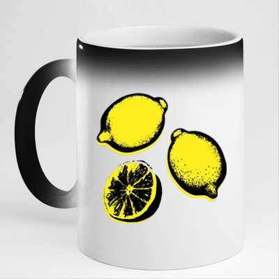 Lemon 11oz Black Color Changing Mug