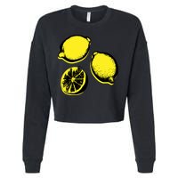 Lemon Cropped Pullover Crew