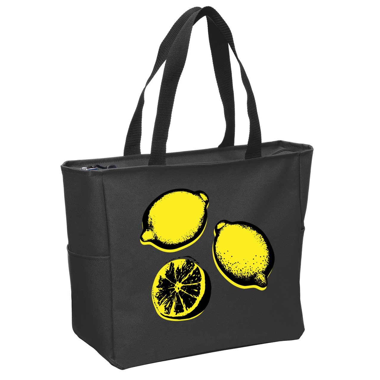 Lemon Zip Tote Bag