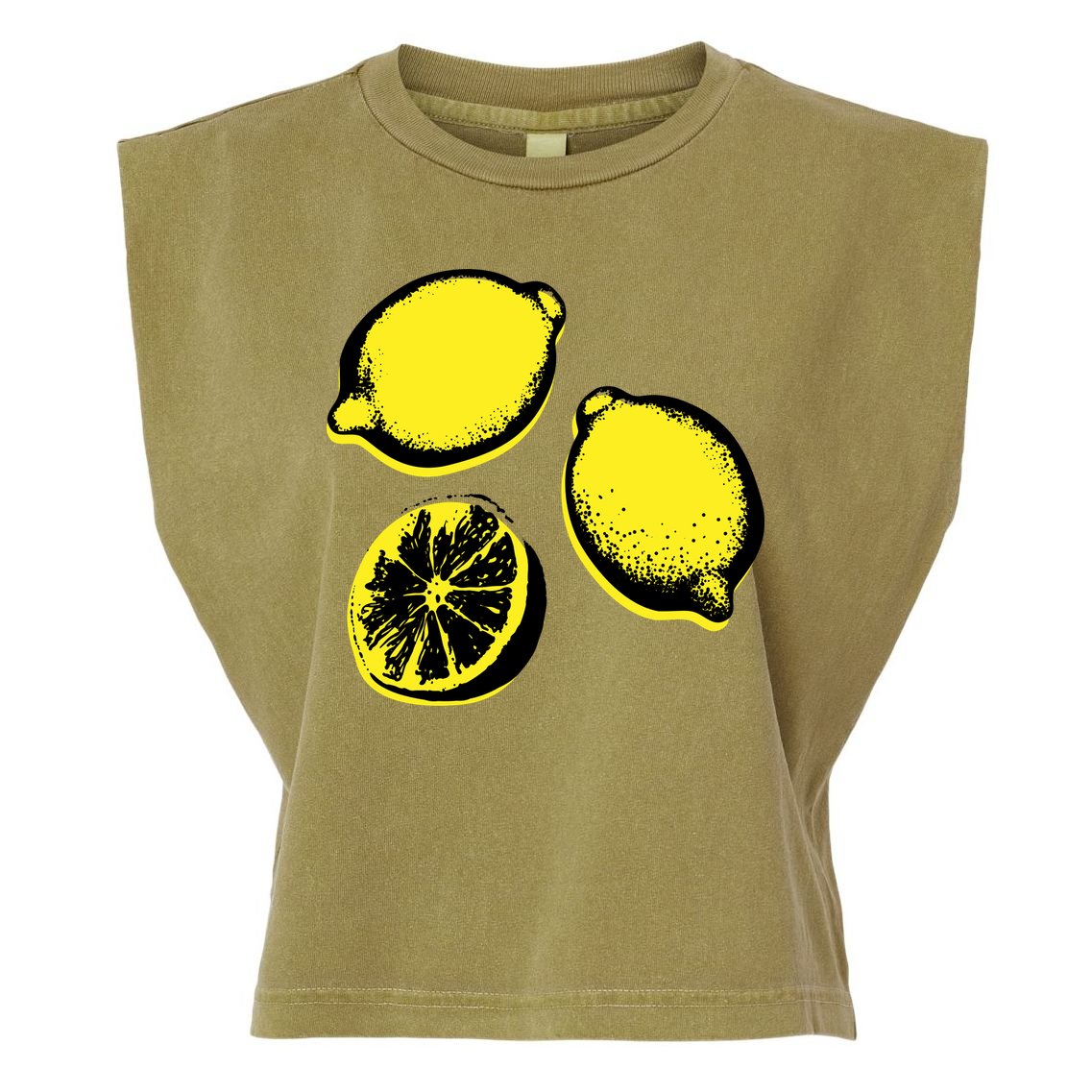 Lemon Garment-Dyed Women's Muscle Tee