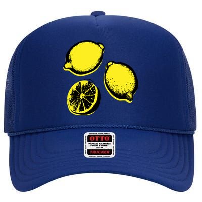 Lemon High Crown Mesh Back Trucker Hat