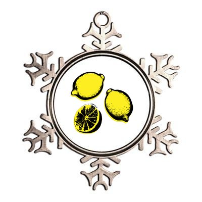 Lemon Metallic Star Ornament