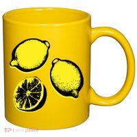 Lemon 11oz C Handle Ceramic Mug
