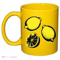 Lemon 11oz C Handle Ceramic Mug