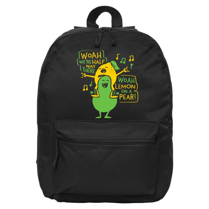Lemon On A Pear 16 in Basic Backpack