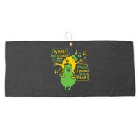 Lemon On A Pear Large Microfiber Waffle Golf Towel