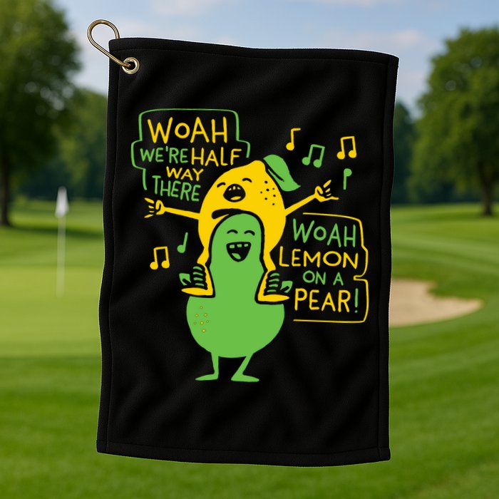 Lemon On A Pear Golf Towel