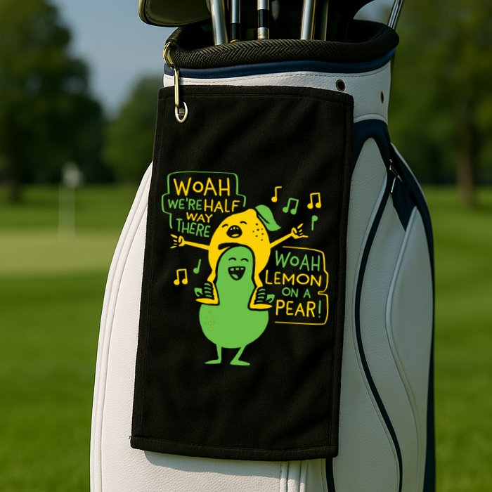 Lemon On A Pear Golf Towel