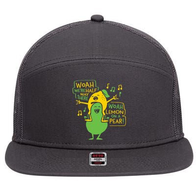 Lemon On A Pear 7 Panel Mesh Trucker Snapback Hat