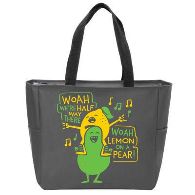 Lemon On A Pear Zip Tote Bag