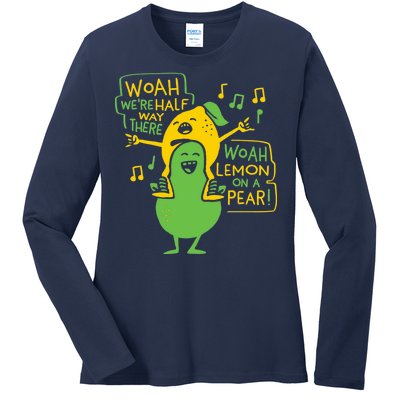 Lemon On A Pear Ladies Long Sleeve Shirt