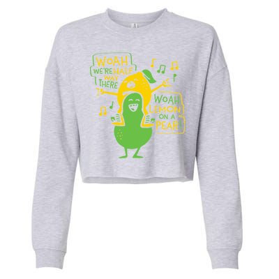 Lemon On A Pear Cropped Pullover Crew