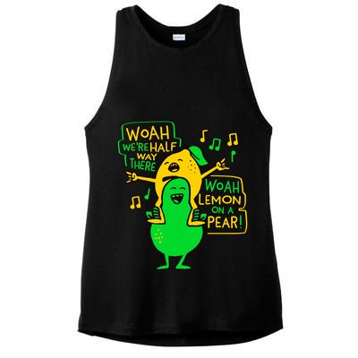 Lemon On A Pear Funny Meme Ladies PosiCharge Tri-Blend Wicking Tank