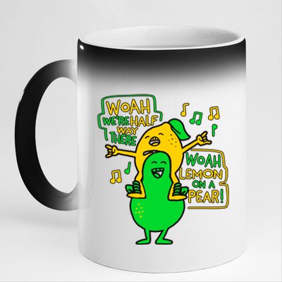 Lemon On A Pear Funny Meme 11oz Black Color Changing Mug