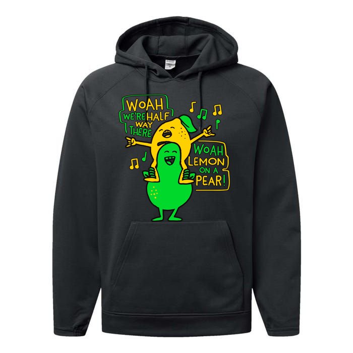 Lemon On A Pear Funny Meme Performance Fleece Hoodie