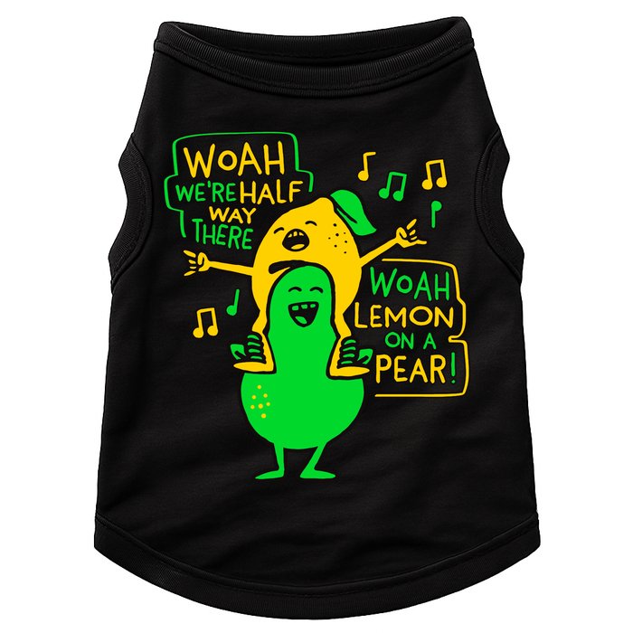 Lemon On A Pear Funny Meme Doggie Tank