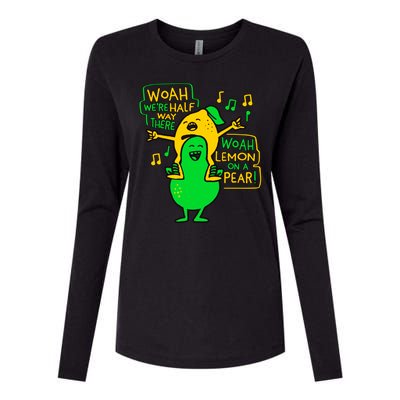 Lemon On A Pear Funny Meme Womens Cotton Relaxed Long Sleeve T-Shirt