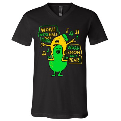 Lemon On A Pear Funny Meme V-Neck T-Shirt