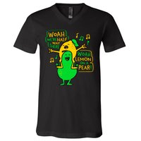 Lemon On A Pear Funny Meme V-Neck T-Shirt