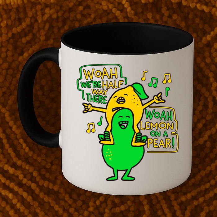 Lemon On A Pear Funny Meme Mug
