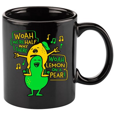 Lemon On A Pear Funny Meme 11oz C Handle Ceramic Mug