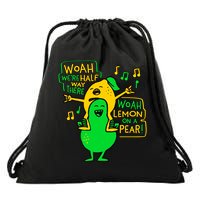 Lemon On A Pear Funny Meme Drawstring Bag