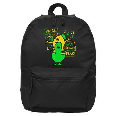 Lemon On A Pear Funny Meme 16 in Basic Backpack