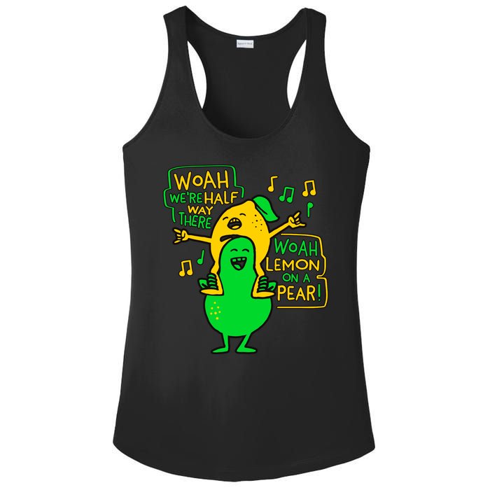 Lemon On A Pear Funny Meme Ladies PosiCharge Competitor Racerback Tank