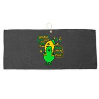 Lemon On A Pear Funny Meme Large Microfiber Waffle Golf Towel