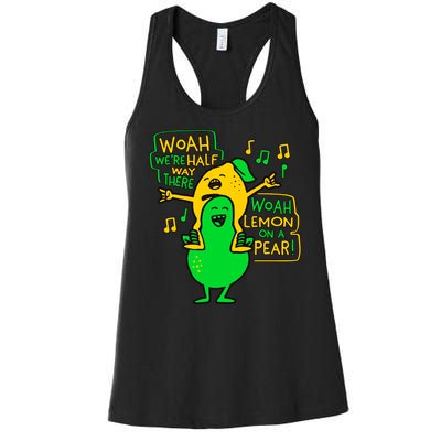 Lemon On A Pear Funny Meme Women's Racerback Tank