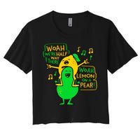 Lemon On A Pear Funny Meme Women's Crop Top Tee