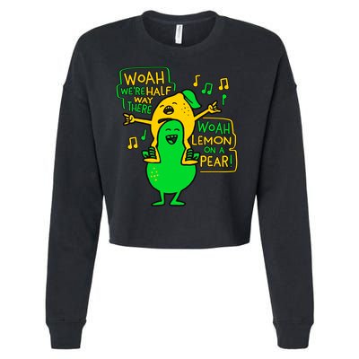 Lemon On A Pear Funny Meme Cropped Pullover Crew